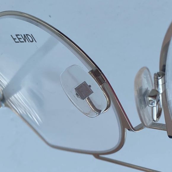 Fendi Women`s Silver-tone Geometric Aviator Eyeglass Frames FF0329 03YG 00 Italy main image 12